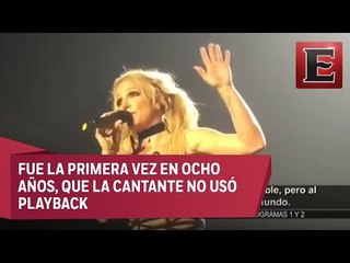 Britney Spears canta sin playback y manda mensaje a la prensa