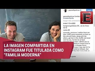 Gwyneth Paltrow reunió a su ex esposo y a su actual pareja en una foto