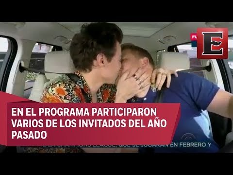 Harry Styles besó en la boca a James Corden