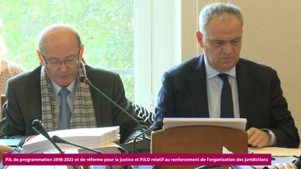 [Questions sur] Le PJL de programmation 2018-2022 et de réforme pour la justice et le PJLO relatif au renforcement de l'organisation des juridictions