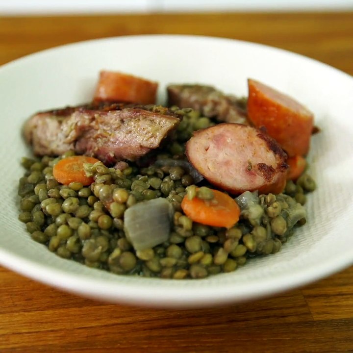 Vous aimez le petit salé aux lentilles ?Notre recette facile et rapide :