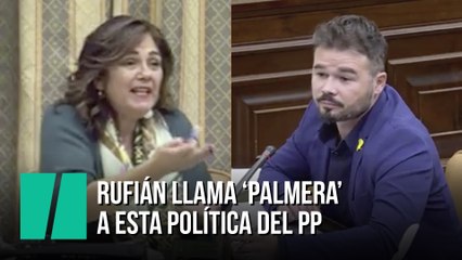 Rufián llama 'palmera' a esta política del PP