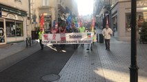 Les syndicats CGT, FO, Solidaires et FSU ont manifesté contre la politique d’Emmanuel Macron