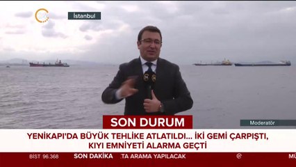 Yenikapı'da iki gemi çarpıştı