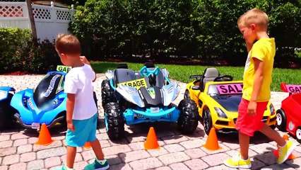 Vlad and Nikita Pretend Play with Toy Cars
