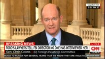 Sen. Chris Coons speaks One-on-One with Wolf Blitzer on Ford's lawmakers tell FBI Director no one has interviewed her. #Breaking #ChrisCoons #SenChrisCoons #BreakingNews #News #FBI #CNN