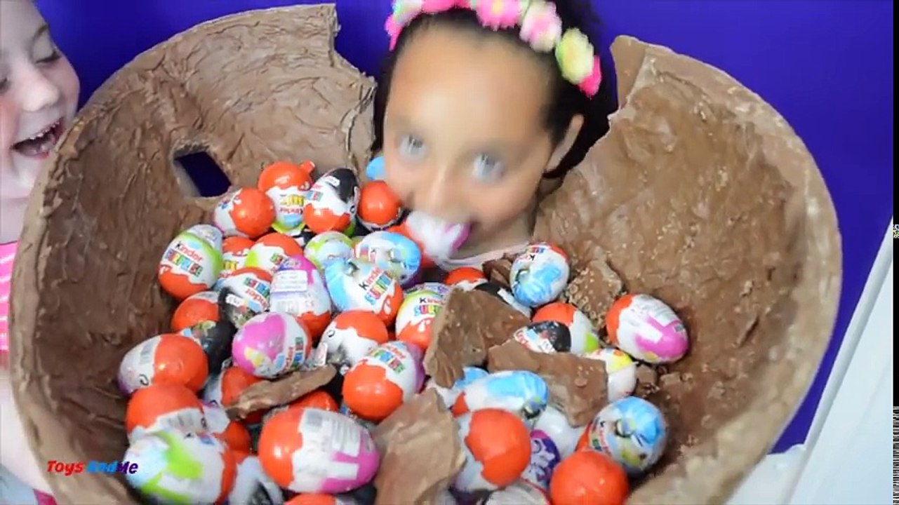 Giant Chocolate Easter Egg With Surprise Toys Inside | Toys AndMe