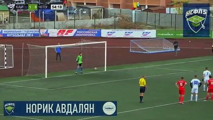 Football : Penalty with a back flip