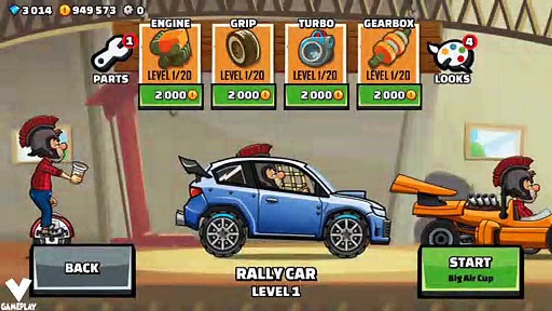 Hill Climb Racing 2 - All Cars Unlocked + Race with each car ! MOD