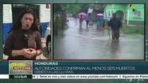 Honduras: fuertes lluvias dejan 6 muertos y más de 7 mil afectados
