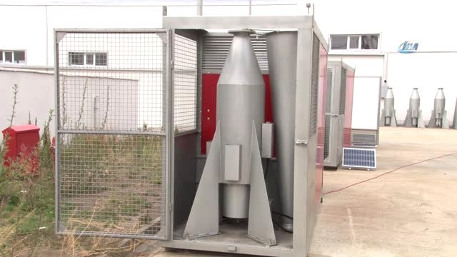 Van'da Yerli Üretim Dolu Önleme Makinesi