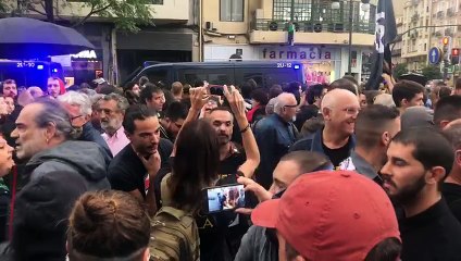 Cristina Seguí es atacada durante la manifestación antifascista de Valencia