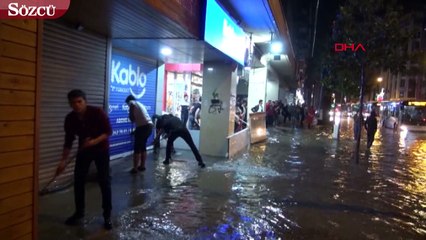 Denizli'de sağanak yağmur hayatı olumsuz etkiledi