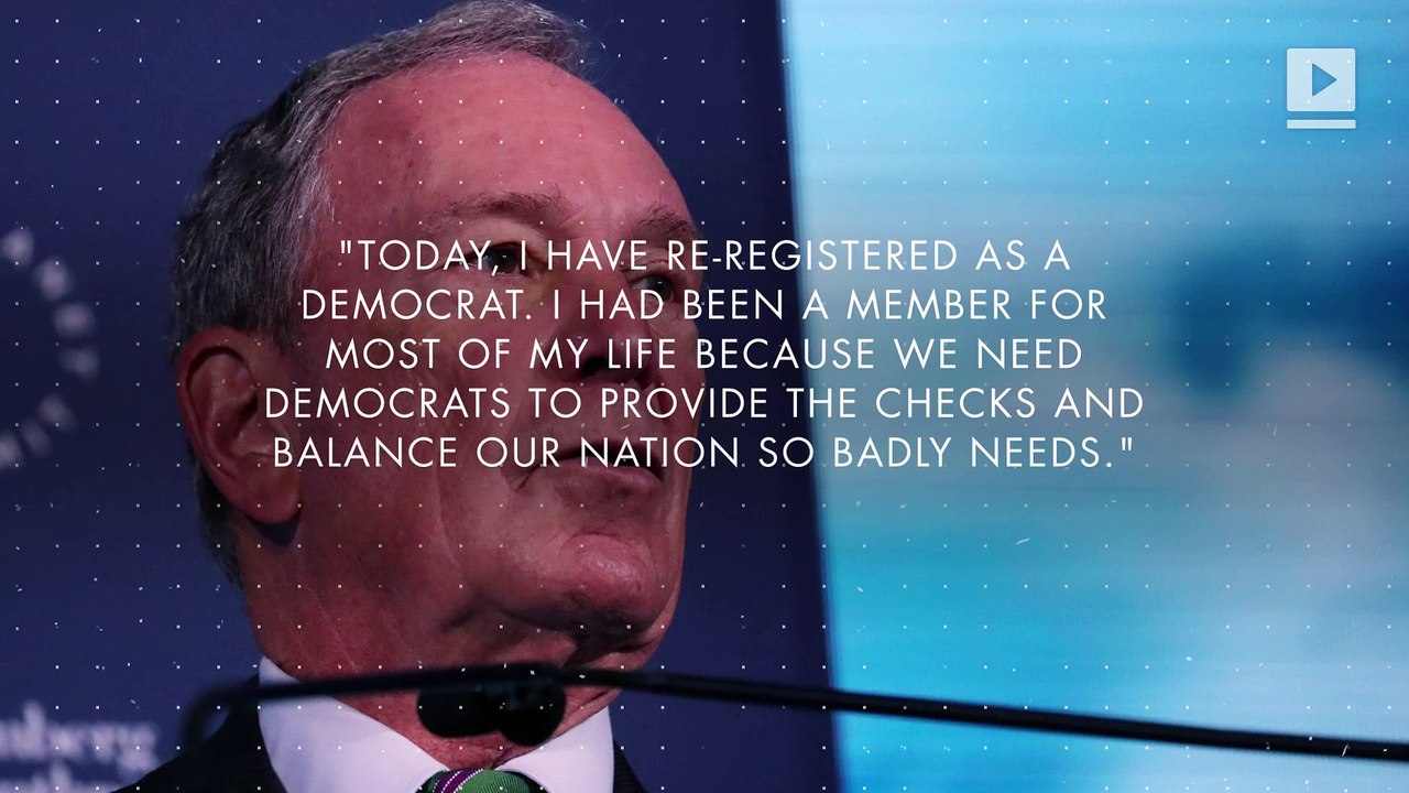 Michael Bloomberg Re-Registers as a Democrat, Considers Presidential Run