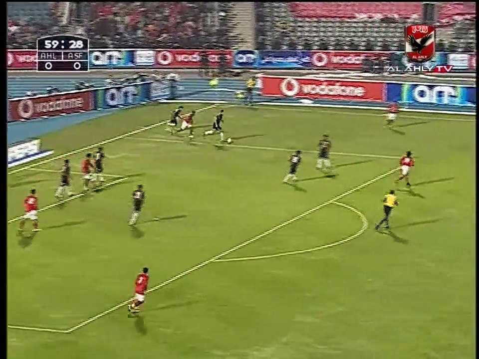 الشوط الثاني  مباراة الاهلي و الجيش الملكي 0-0...