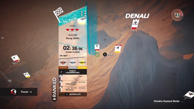 Attempt to beat all time on steep skillz (Steep PC)