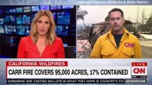 BREAKING NEWS CARR FIRE COVERS 95000 ACRES 17 PERCENT CONTAINED. CNN NEWS