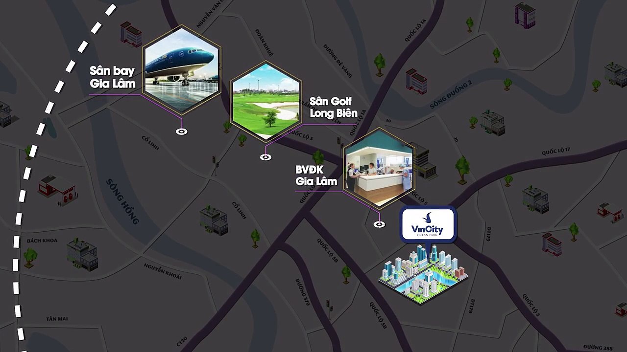Vị trí dự án Vincity Ocean Park
