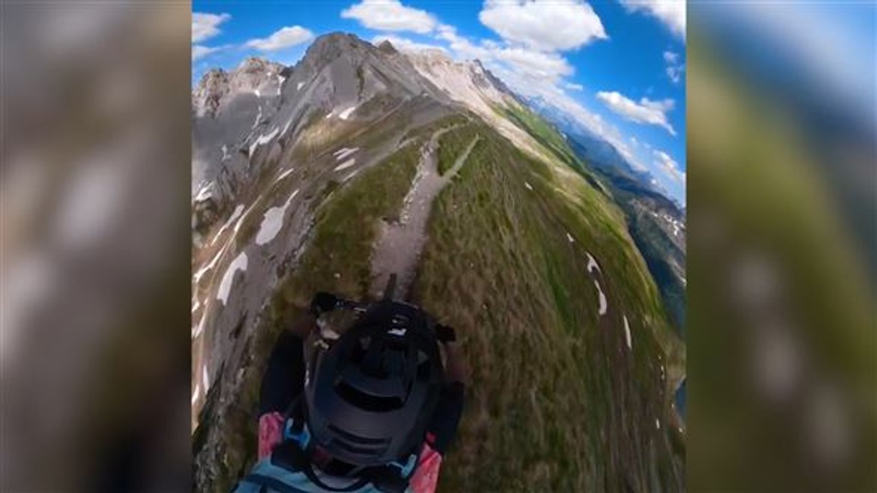 Spektakuläre downhill-aufnahmen: raus geht's zum radfahren