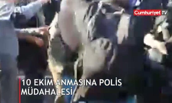 10 Ekim anmasına polis müdahalesi