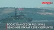 Boğaz'dan geçen Rus savaş gemisinde dikkat çeken görüntü
