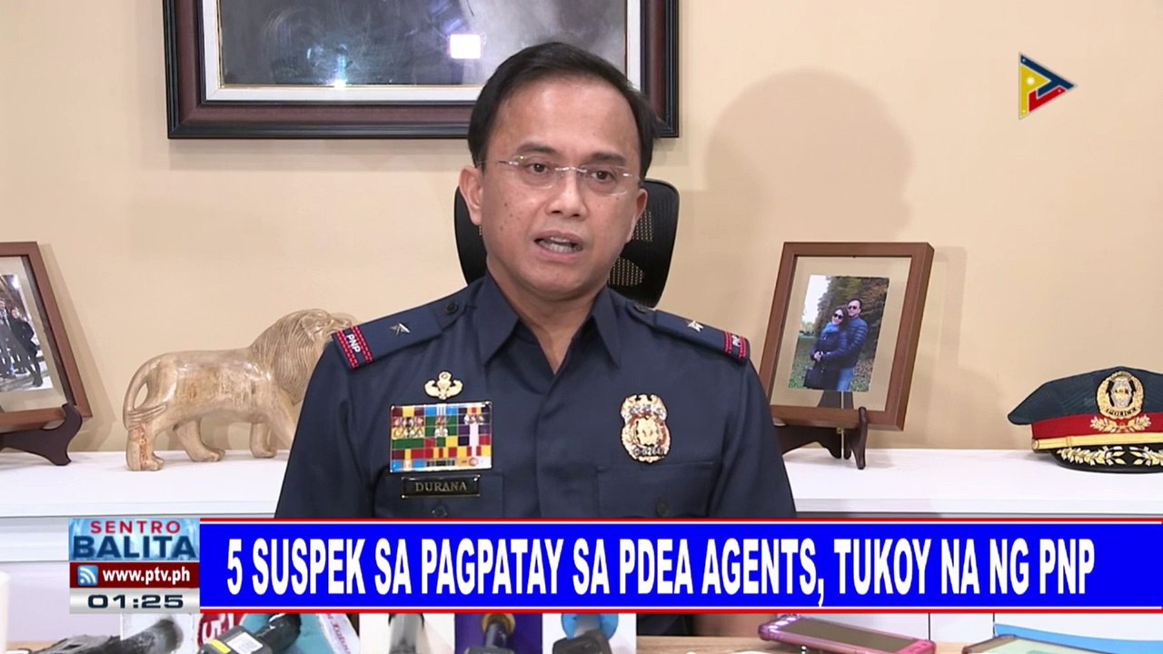 5 suspek sa pagpatay sa PDEA agents, tukoy na ng PNP