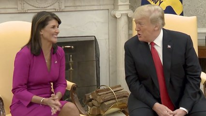 Trump Announces Nikki Haley Leaving And Hopes She'll Be Back