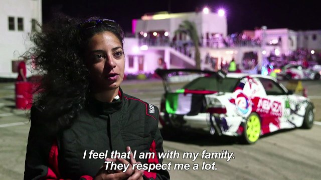 Palestinian champions 'drift' car racing for women