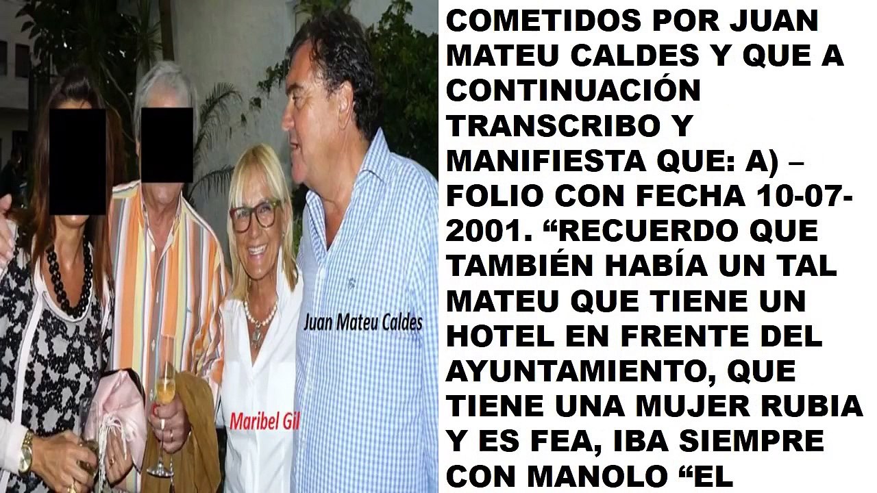 11 CASO BAR ESPAÑA: EL PEDERASTA JUAN MATEU Y SU MUJER MARIBEL GIL (MASTERCHEF)