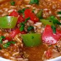 This stuffed pepper soup tastes like classic stuffed peppers, but without all the work!RECIPE: