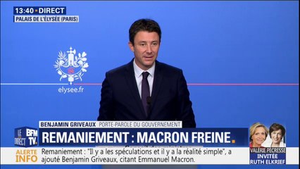 Le président a dit "assumer totalement de prendre le temps de faire ce remaniement"