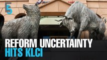 EVENING 5: KLCI stumbles over reform uncertainty