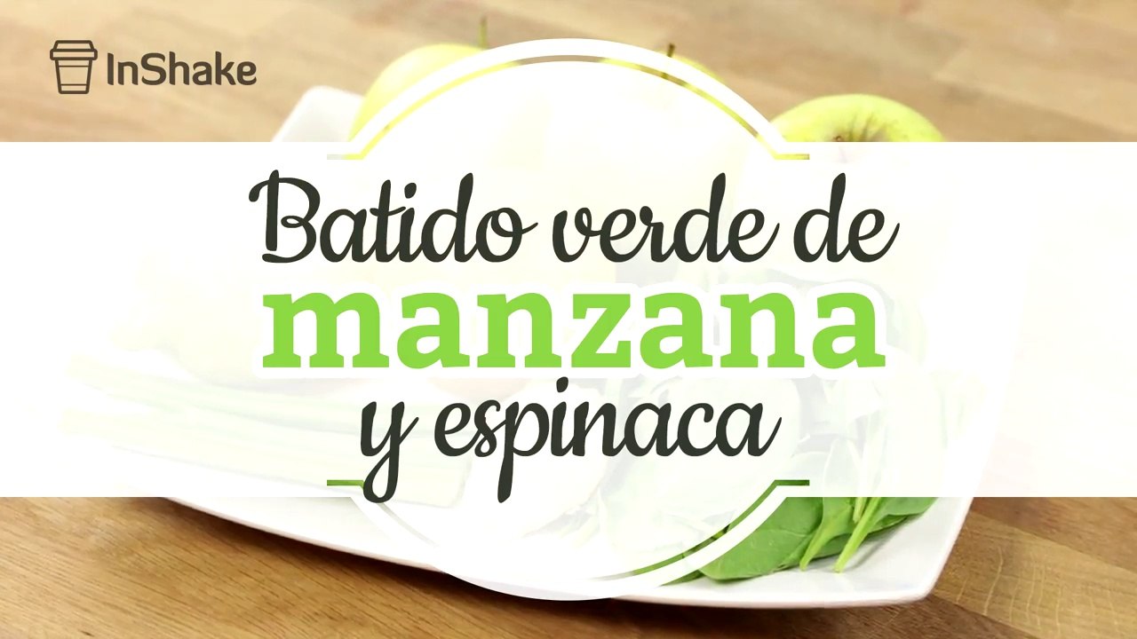Batido verde de manzana y espinaca