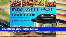 Library  INSTANT POT COOKBOOK: 5 Ingredients or Less Recipes - 100 Easy and Delicious Instant Pot