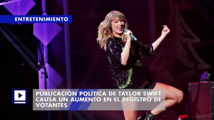 Publicación política de Taylor Swift causa un aumento en el registro de votantes