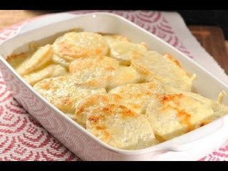 Papas al horno con crema - Baked Potatoes with Cream