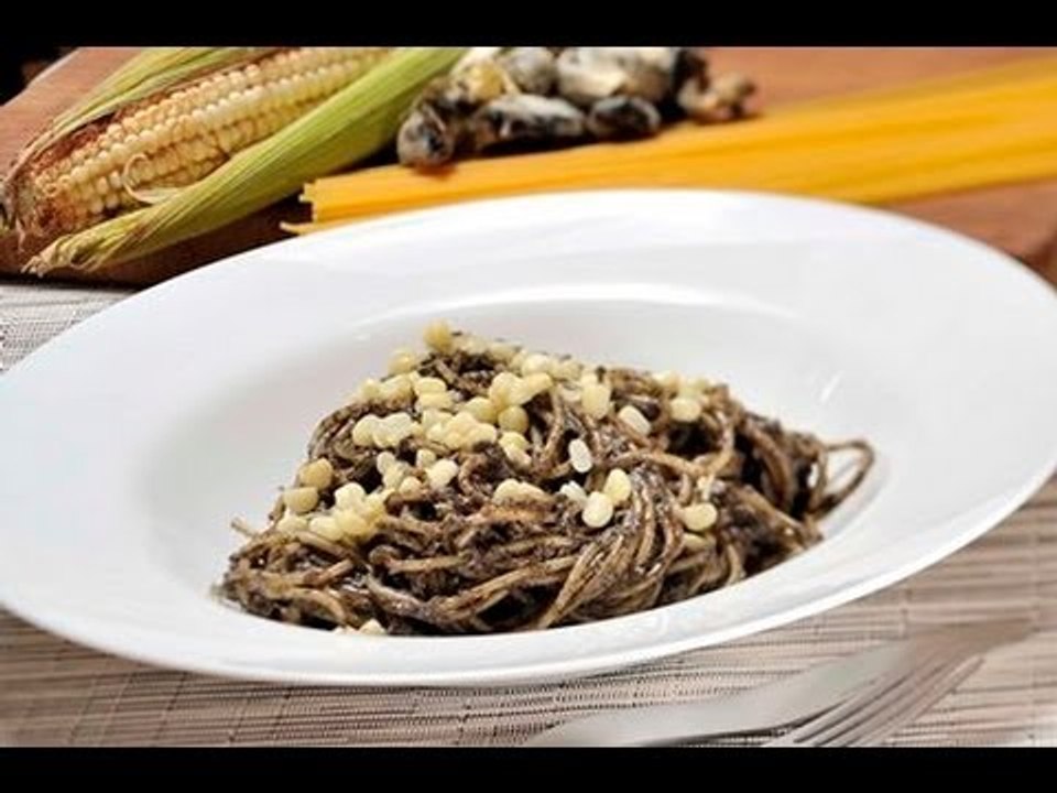 Espagueti con cuitlacoche