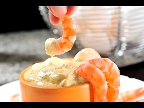 Camarones con aderezo alioli