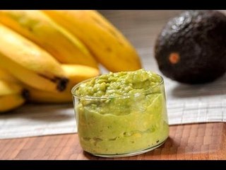 Pudín de plátano y aguacate