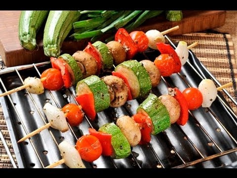 Brochetas vegetarianas