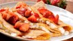 Crepas de queso con fresas - Cheese Crepes with Strawberries
