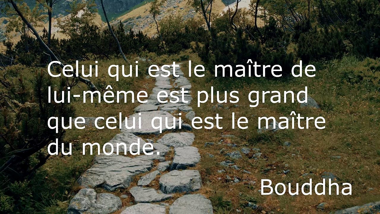 vidéo relaxante avec des phrases de Bouddha
