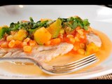 Filete de pescado con calabacitas - Fish Fillet with Zucchini