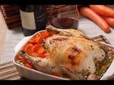 Pollo al horno con papa, chícharos y zanahorias - Adobe Guadalupe - Rosted chicken
