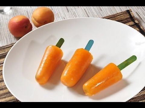 Paletas heladas de chabacano - Apricot ice pops - Recetas de postres