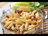Pasta fría con fruta y nuez - Cold pasta with fruit and nuts - Recetas de cocina fáciles