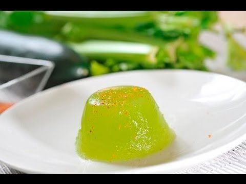 Gelatina de apio y pepino - Recetas de cocina- Recetas de postres- Recetas nutritivas para niños