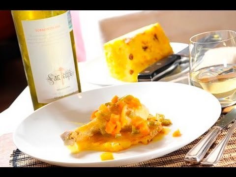 Pollo con piña al Torrontés- San Felipe - recetas de cocina con vino- Recetas de pollo