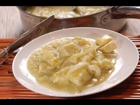 Queso en salsa verde - Cheese in green sauce - Recetas de cocina