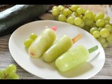 Paletas heladas de pepino y uva - Cucumber and grape popsicles - Recetas de postres